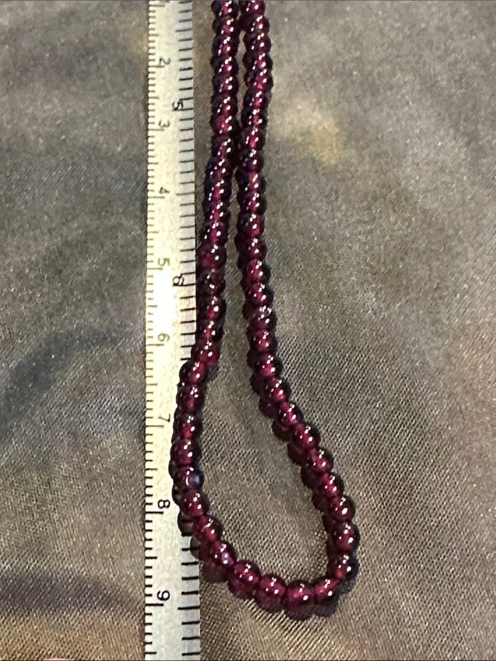 18” garnet Beaded Necklace - Women Jewelry